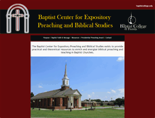 Tablet Screenshot of expositorypreaching.baptistcollege.edu
